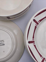 Load image into Gallery viewer, Service de Table "France Louise" – Décor Géométrique Bordeaux