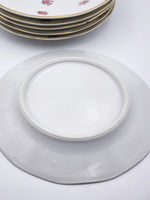 Load image into Gallery viewer, Lot de 6 Assiettes à Dessert – Semis de Roses &amp; Liseré Or