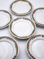 Load image into Gallery viewer, Lot de 10 Assiettes à Dessert – Décor Festif &amp; Guirlandes Fleuries