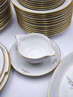 Load image into Gallery viewer, Somptueux Service de Table "LF" – Décor Floral &amp; Dorure (47 pièces)