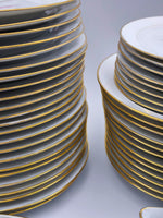 Load image into Gallery viewer, Somptueux Service de Table "LF" – Décor Floral &amp; Dorure (47 pièces)