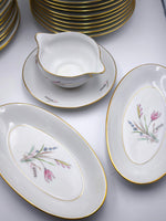 Load image into Gallery viewer, Somptueux Service de Table "LF" – Décor Floral &amp; Dorure (47 pièces)