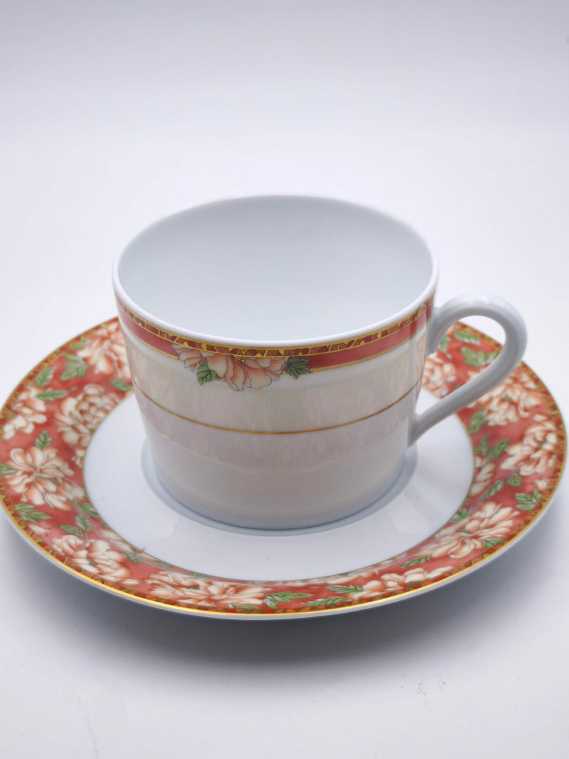 Tasse et Soucoupe Médard de Noblat – Décor Floral & Graphique