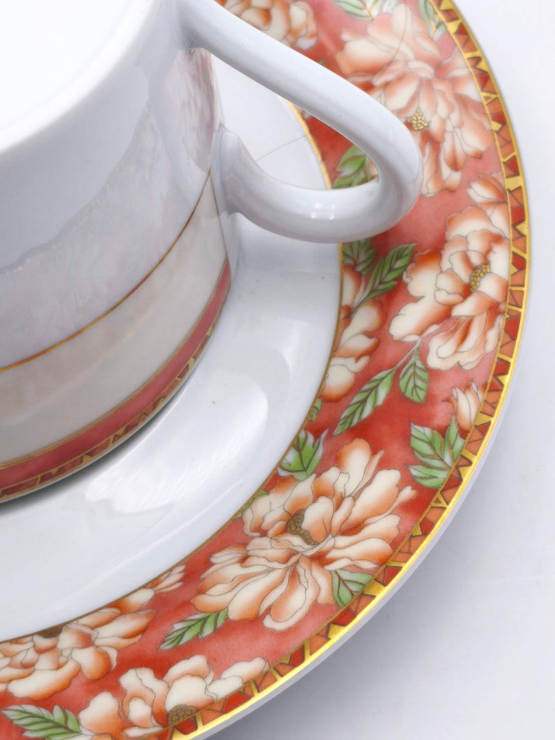 Tasse et Soucoupe Médard de Noblat – Décor Floral & Graphique