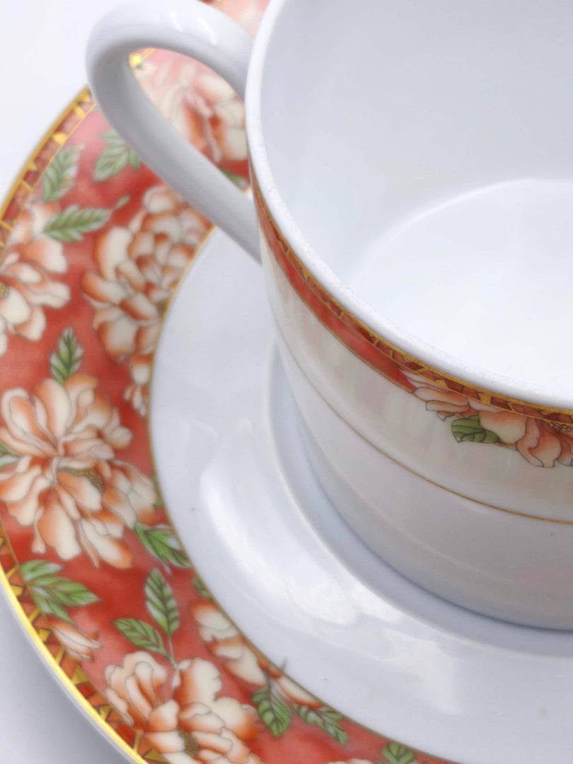 Tasse et Soucoupe Médard de Noblat – Décor Floral & Graphique