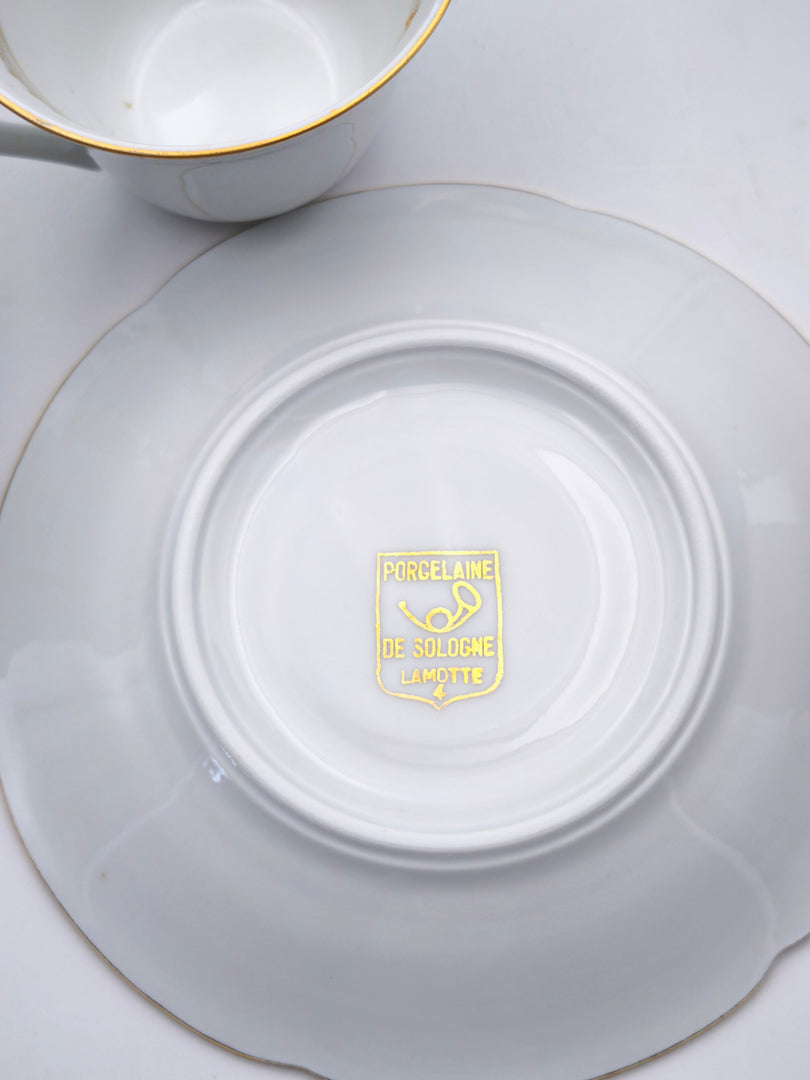 Service à Café de Prestige – Lamotte, Porcelaine de Sologne (21 pièces)