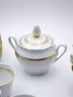 Load image into Gallery viewer, Service à Café de Prestige – Lamotte, Porcelaine de Sologne (21 pièces)