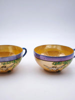 Load image into Gallery viewer, Duo de Tasses Japonisantes – Décor Cigognes &amp; Bambous