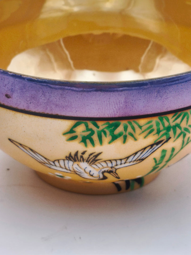 Duo de Tasses Japonisantes – Décor Cigognes & Bambous