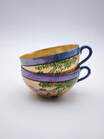 Load image into Gallery viewer, Duo de Tasses Japonisantes – Décor Cigognes &amp; Bambous