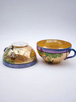 Load image into Gallery viewer, Duo de Tasses Japonisantes – Décor Cigognes &amp; Bambous