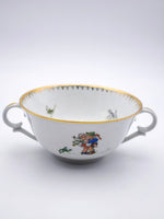 Load image into Gallery viewer, Coupelle à anses – Décor Chérubins &amp; Grenouilles (Signée M.S.)