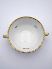 Coupelle à anses – Décor Chérubins & Grenouilles (Signée M.S.)