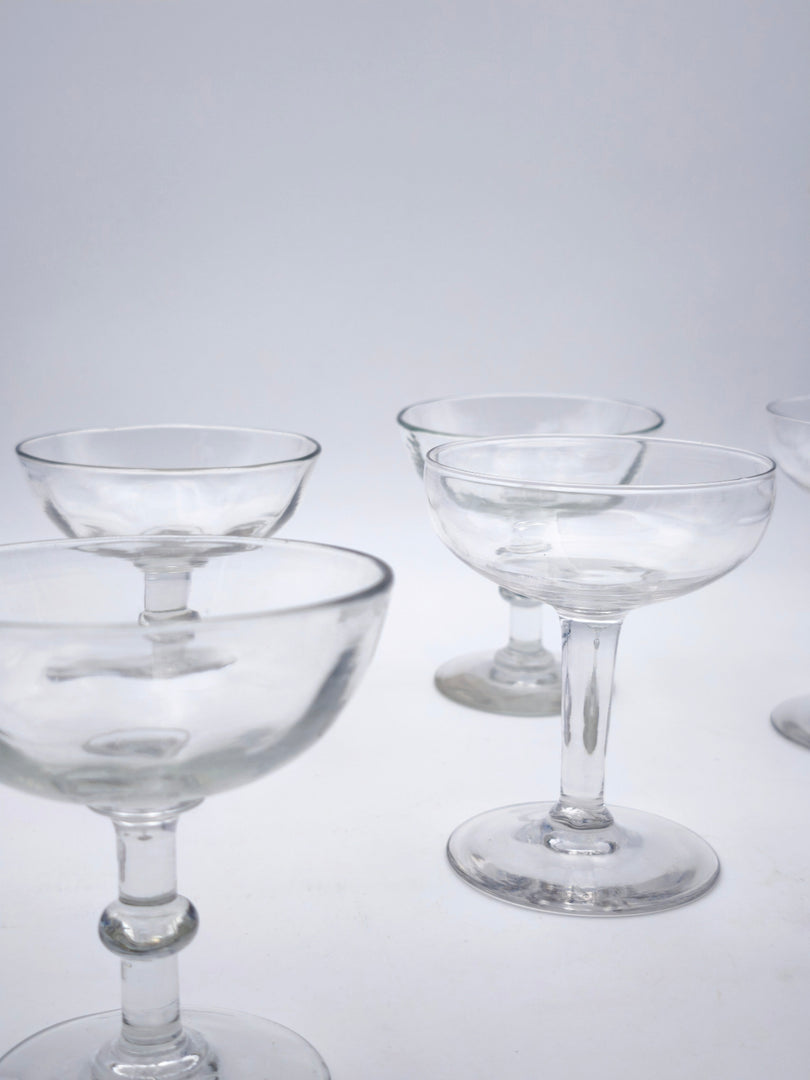 Lot de Verres à Champagne & Cocktail Dépareillés – Esprit Guinguette Chic