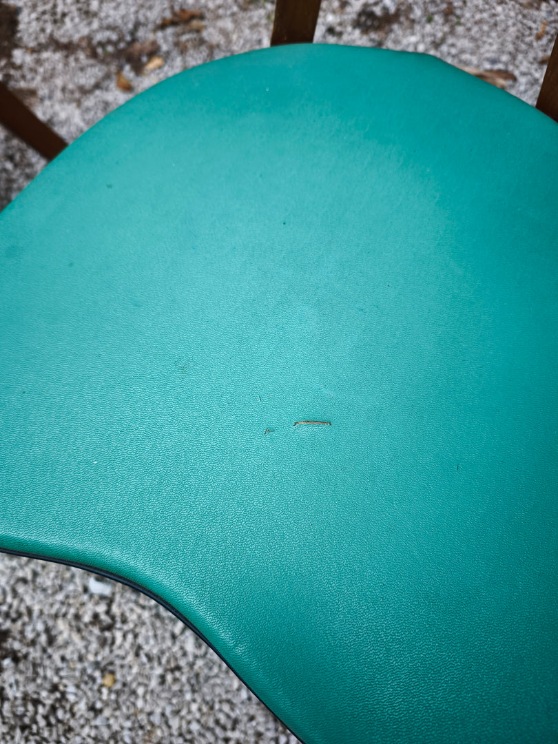 Paire de Chaises Vintage – Design Scandinave & Assise Turquoise