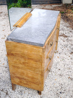 Load image into Gallery viewer, Commode Vintage Art Déco – Placage Loupe &amp; Marbre Gris