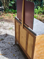 Load image into Gallery viewer, Commode Vintage Art Déco – Placage Loupe &amp; Marbre Gris