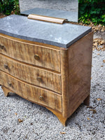 Load image into Gallery viewer, Commode Vintage Art Déco – Placage Loupe &amp; Marbre Gris