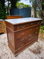 Load image into Gallery viewer, Commode de Style Louis XVI – 4 Tiroirs &amp; Marbre Blanc