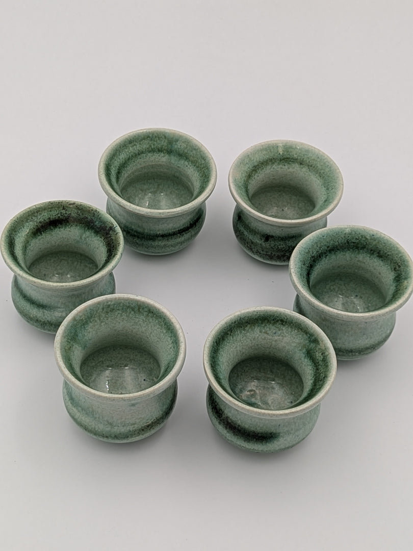 Set de 6 Petites Tasses de Dégustation – Nuances de Jade