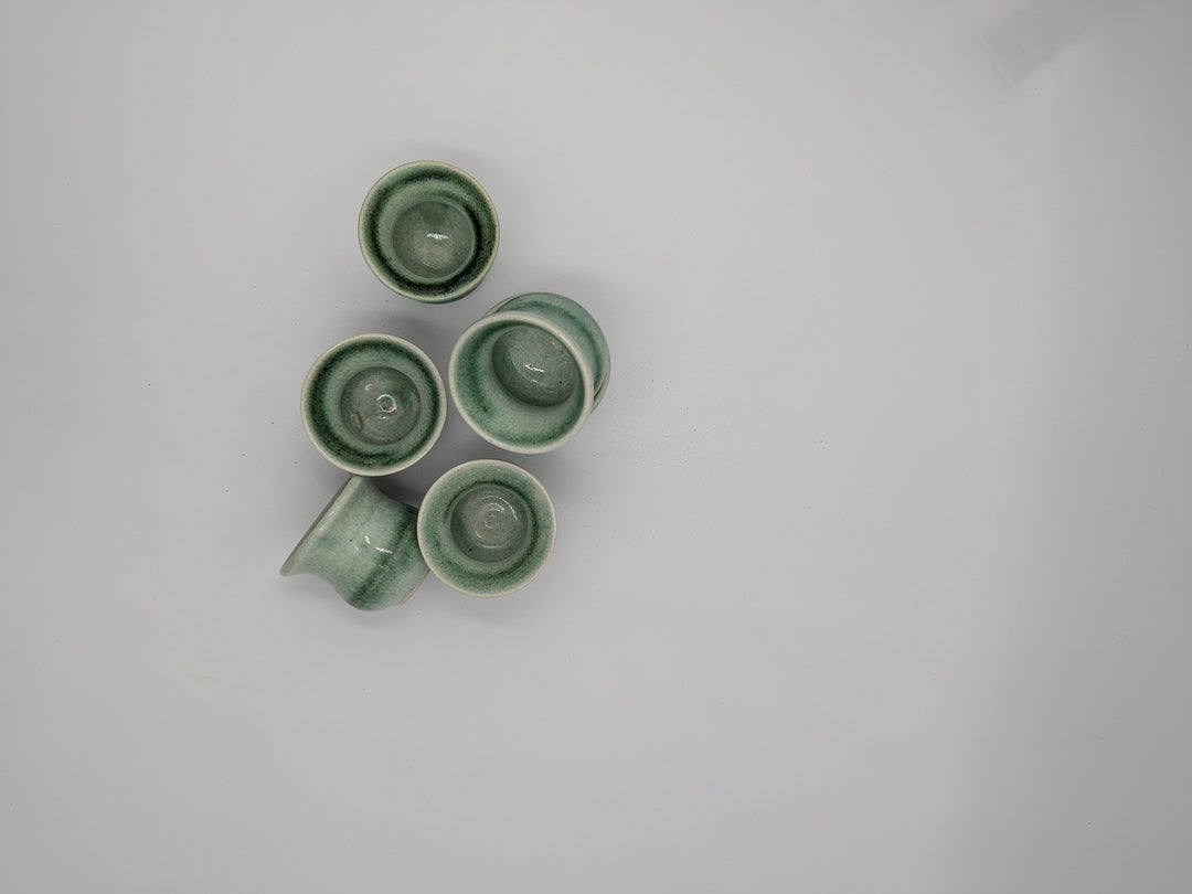 Set de 6 Petites Tasses de Dégustation – Nuances de Jade