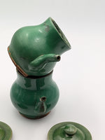 Load image into Gallery viewer, Paire de Théières Individuelles – Grès Émaillé Vert Sapin