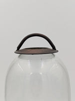 Load image into Gallery viewer, Lanterne Cloche – Verre Soufflé &amp; Métal Patiné