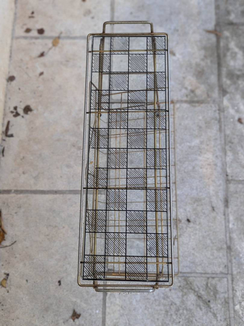 Porte-revue – Laiton & Plateau de Verre Sérigraphié